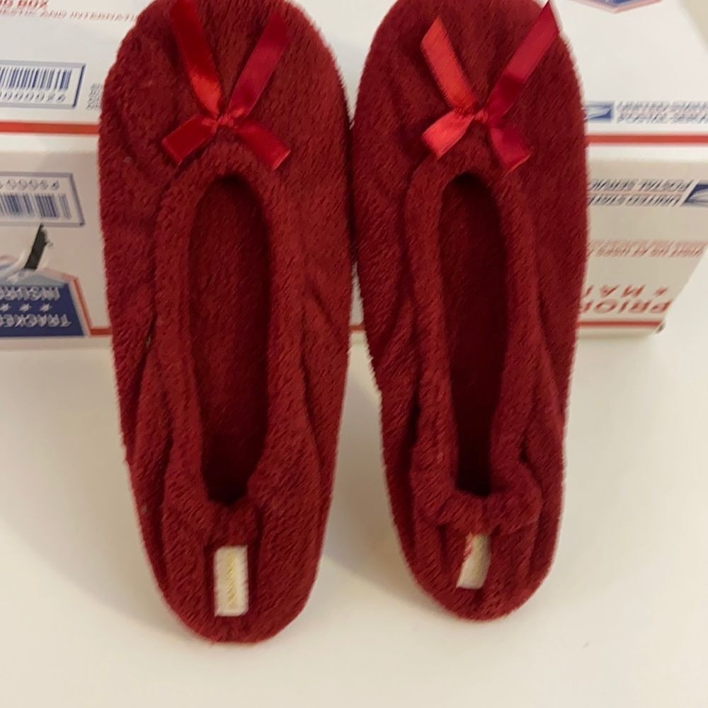 Gold toe slippers red ballet socks size‎ 8